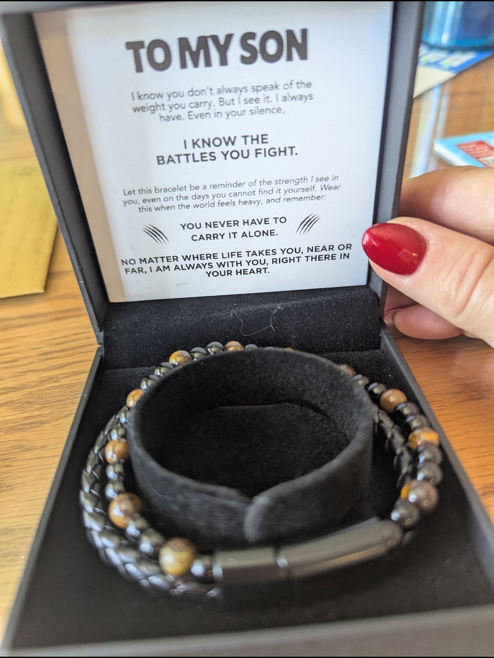 Fory Son..Men's Beaded and Braided Bracelet Set - Black and Brown
